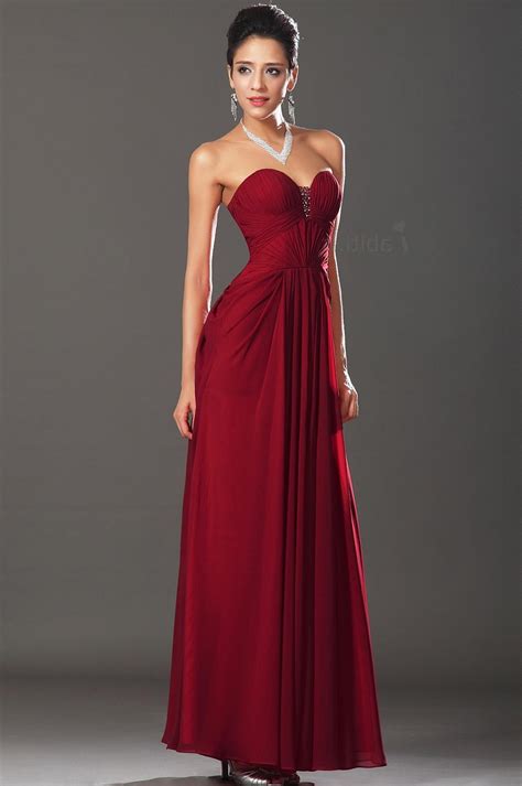 Dark red bridesmaid dress - Hairstyle for women & man