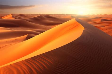 Premium AI Image | Sand dunes in the Sahara desert