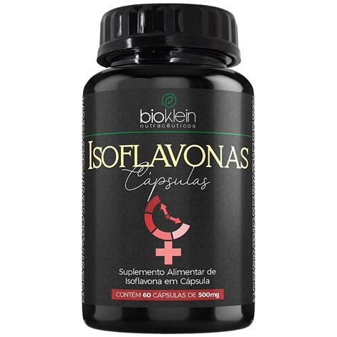 Isoflavonas 500mg 60 cápsulas Bioklein Distribuidora De Suplementos