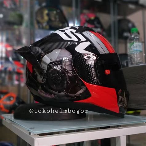 Jual RSV FF500 Machine Visor SMOKE Spoiler GPR SMOKE TOP RED Shopee