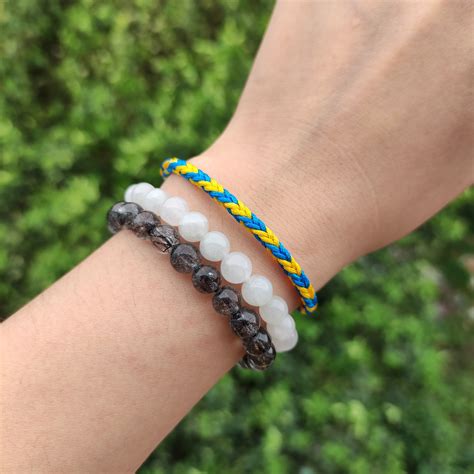 Stand With Ukraine Bracelet Ukraine Flag Bracelet Ukraine Etsy