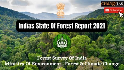 India State Of Forest Report Isfr Forest Survey Report