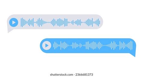 Voice Message Bubble Audio Chat Ui Stock Vector Royalty Free