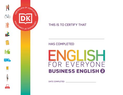 English For Everyone Certificate Of Completion Business English Level 2