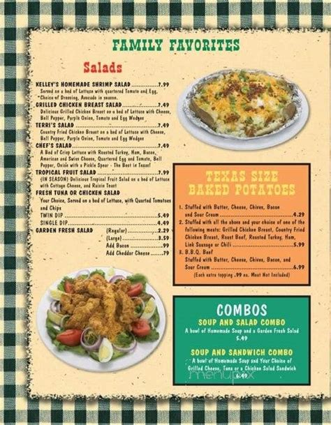 Online Menu Of Kelley S Country Cooking Pasadena Tx