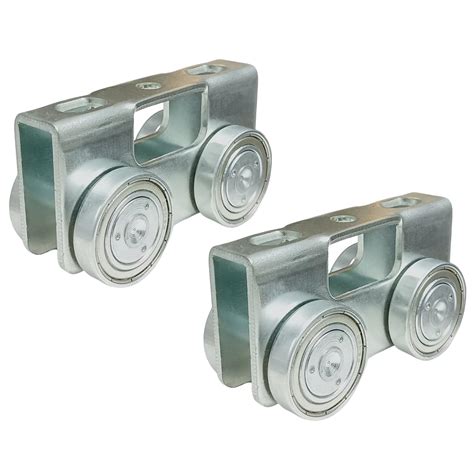 X Zrchoice Light Duty Track Roller Wheels 4 Wheel Trolley Assembly For