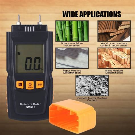 Gm605 Digital Portable Wood Moisture Meter Humidity Tester Oem