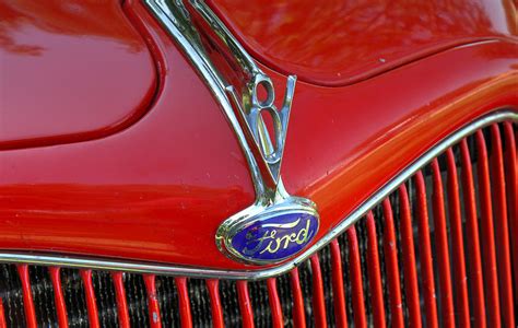 1935 Red Ford Hood Ornament Photograph By Nick Gray Pixels