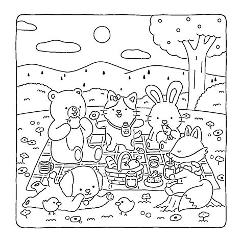 42 Fuzzy Hygge Coloring Pages Free Cute Drawings By Vivi Tinta