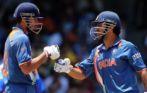 Yusuf Pathan And MS Dhoni Punch Gloves ESPNcricinfo