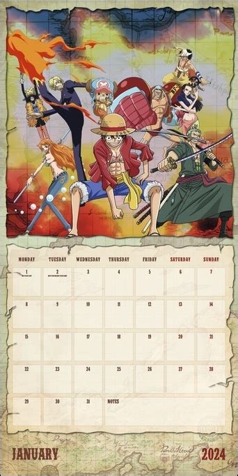 One Piece Broschurkalender 2024 Mit Diesem Anime Kalender Können Fans