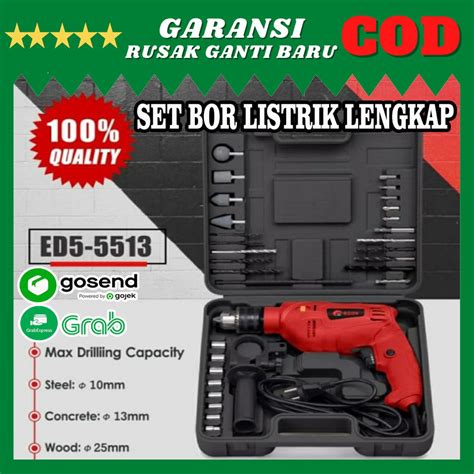 Jual Impact Drill Mesin Bor Kayu Besi Beton Listrik Set Lengkap