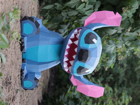 Stitch papercraft DIY pepakura origami template low poly 3D model ...