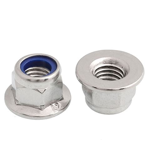 Nylon Lock Nut Hex Flange Stainless Steel 304 WKOOA