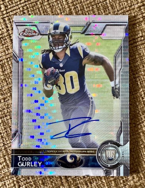 2015 Topps Chrome Mini Todd Gurley RC Rookie PULSAR Refractor Auto 1 15