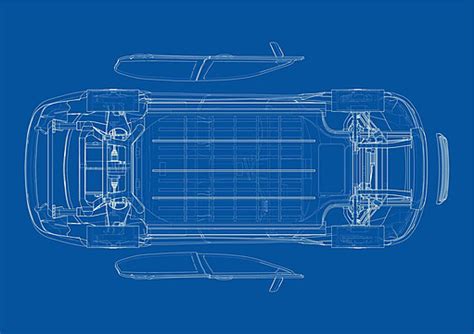 Assembling Electric Car Vector Sketch Electric Auto Vector Sketch