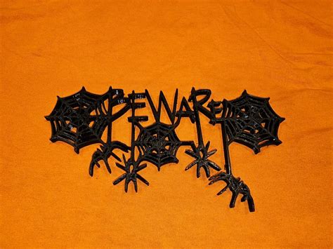 beware sign  spiders  ridge turner   stl model