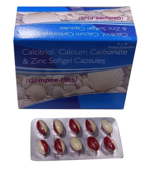 Brand Pex Care Calcitriol Calcium Carbonate Zinc Softgel Capsules X