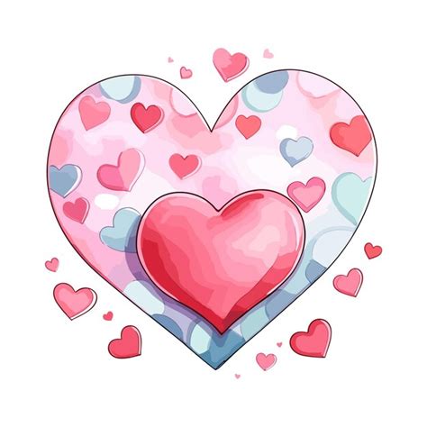 Premium Vector Watercolor Hearts Valentines Day Watercolor Red Heart