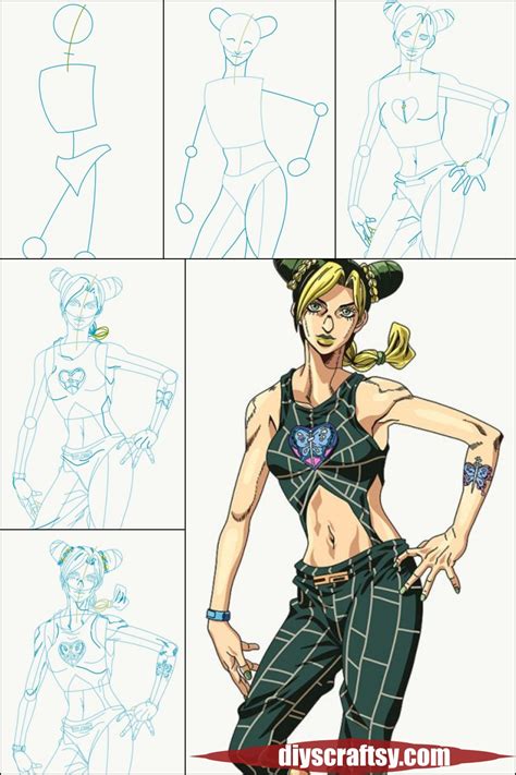 14 Jolyne Kujo Drawing Ideas For Everyone - DIYsCraftsy