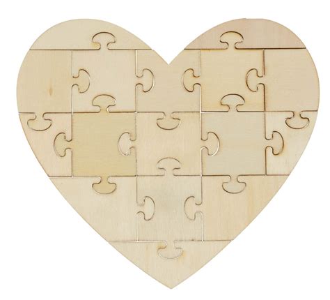 Holz Puzzle Herz 16 Teilig 19 X 17 Cm Holzartikel Von OPITEC