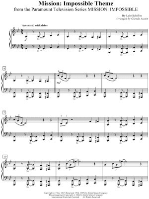 "Mission: Impossible Theme" Sheet Music - 55 Arrangements Available ...