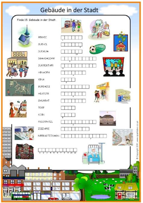 188 In der Stadt Deutsch DAF Arbeitsblätter pdf doc