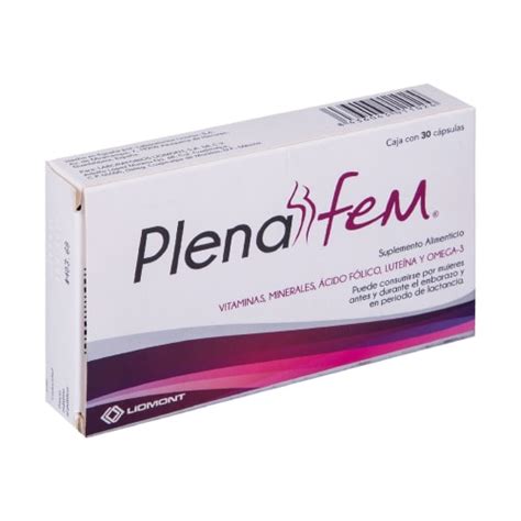 Plenafem Vitaminas Y Minerales Suplemento Alimenticio Con C Psulas