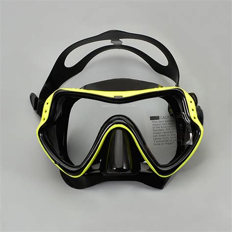 Tempered Glass Single Lens Freediving Mask Low Volume Scuba Diving