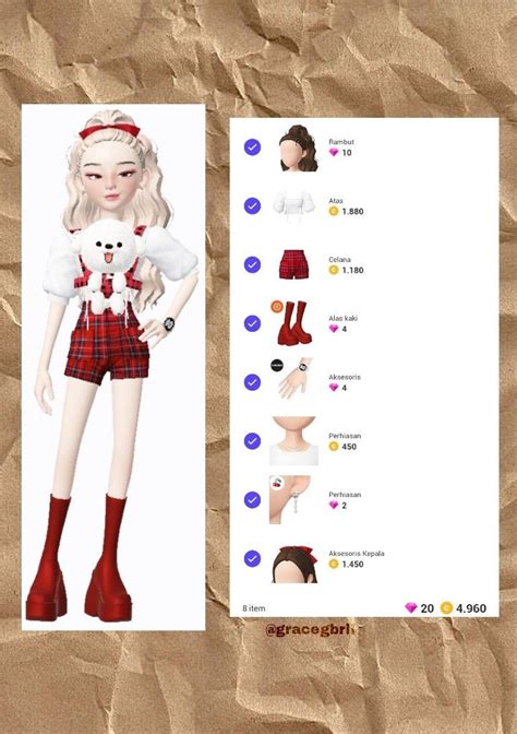 Zepeto Outfit Pakaian Karakter Pakaian Lucu