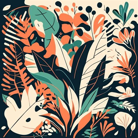 Premium Vector Flat Vector Rainforest Leaf Elements