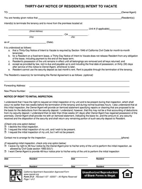 30 Day Notice To Vacate Roommate Pdf Airslate Signnow