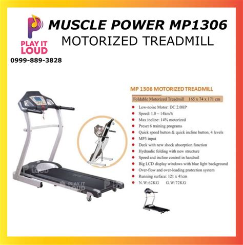 MUSCLE POWER MP1306 2HP FOLDABLE MOTORIZED TREADMILL Lazada PH