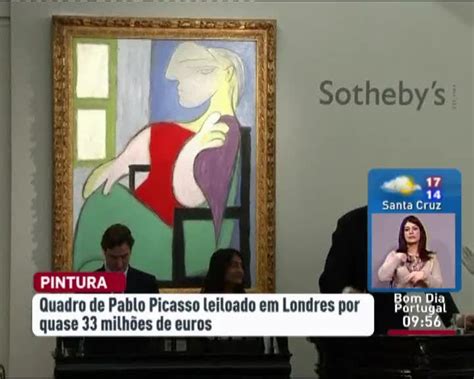 Quadro De Pablo Picasso Leiloado Em Londres Por Quase 33 Milhões De Euros