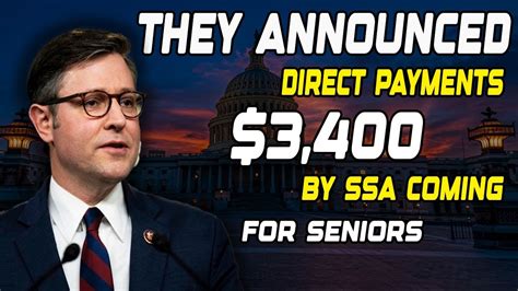 Minutes Ago They Announced New 3400 Direct Payments By SSA For Social