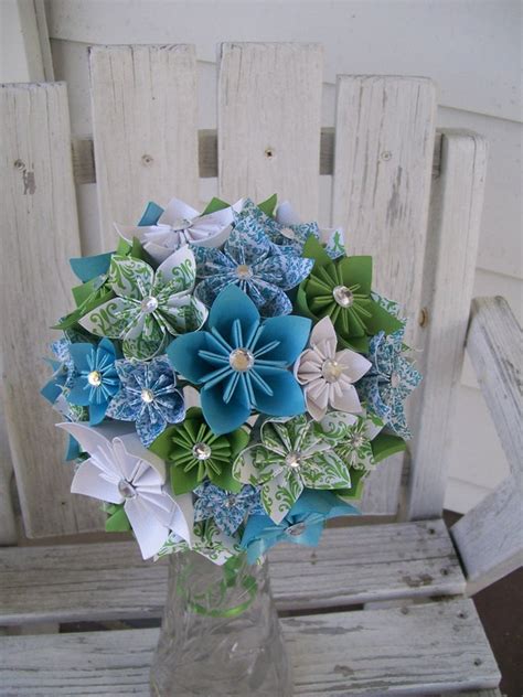 Items Similar To Custom Paper Flower Bridal Bouquet Made To Order Kusudama Origami On Etsy