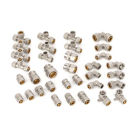 Zero Leakage Tee Compression Brass Fittings For Pex Al Pex Multilayer