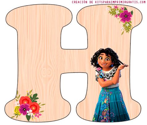 Encanto Disney Letra H Alphabet Kits Para Imprimir Gratis