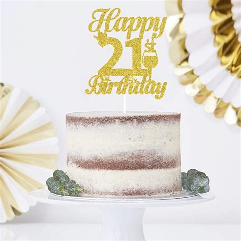 Buy Happy 21st Birthday Cake Topper Hello 21cheers To 21 Years 21st Birthdayanniversary