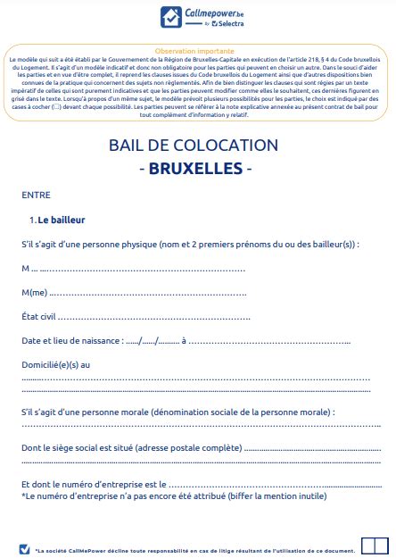 Bail De Colocation Belgique Comment ça Marche