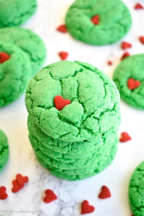 Grinch Crinkle Cookies Festive Cakey Cookies That Bear A Strong