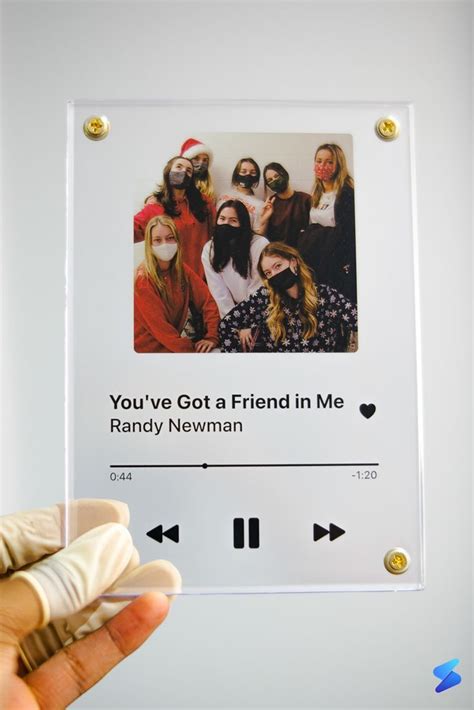 Best Friend Music Plaque Spotify Glass Song Friendship T Diy