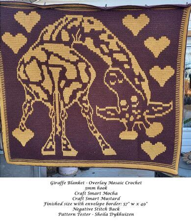 Loveprints Giraffe Blanket Overlay Mosaic Crochet Pattern And Charts