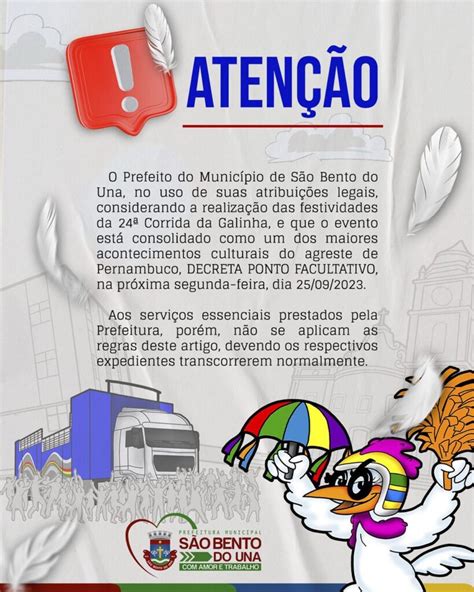 Informação Importante Prefeitura De São Bento Do Una Pe