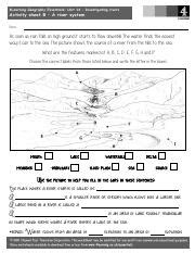 Parts And Flow Of A Water System 1 Pdf 4Learning Geography