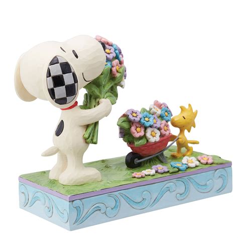 Jim Shore Peanuts Snoopy And Woodstock With Flowers Figurine 6