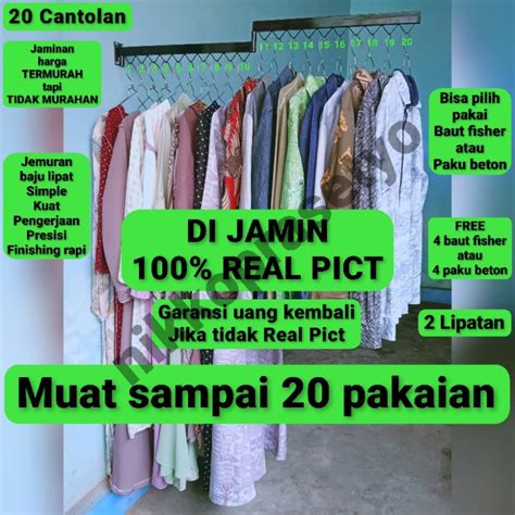 Jual Jemuran Baju Lipatgantungan Baju Lipat 2 Lipatan Shopee Indonesia