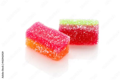 Fruit color candy isolated on white background Stock Photo | Adobe Stock