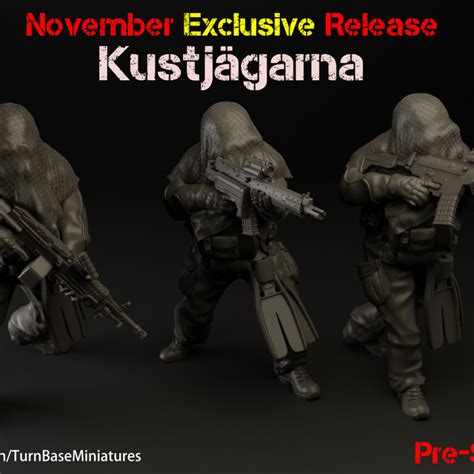 3D Printable TurnBase Miniatures Wargames Kustjägarna November