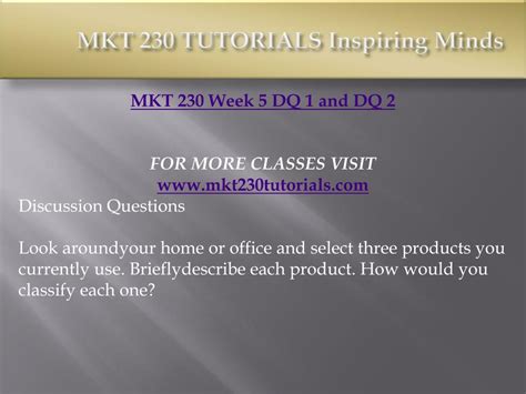 PPT MKT 230 TUTORIALS Inspiring Minds Mkt230tutorials PowerPoint